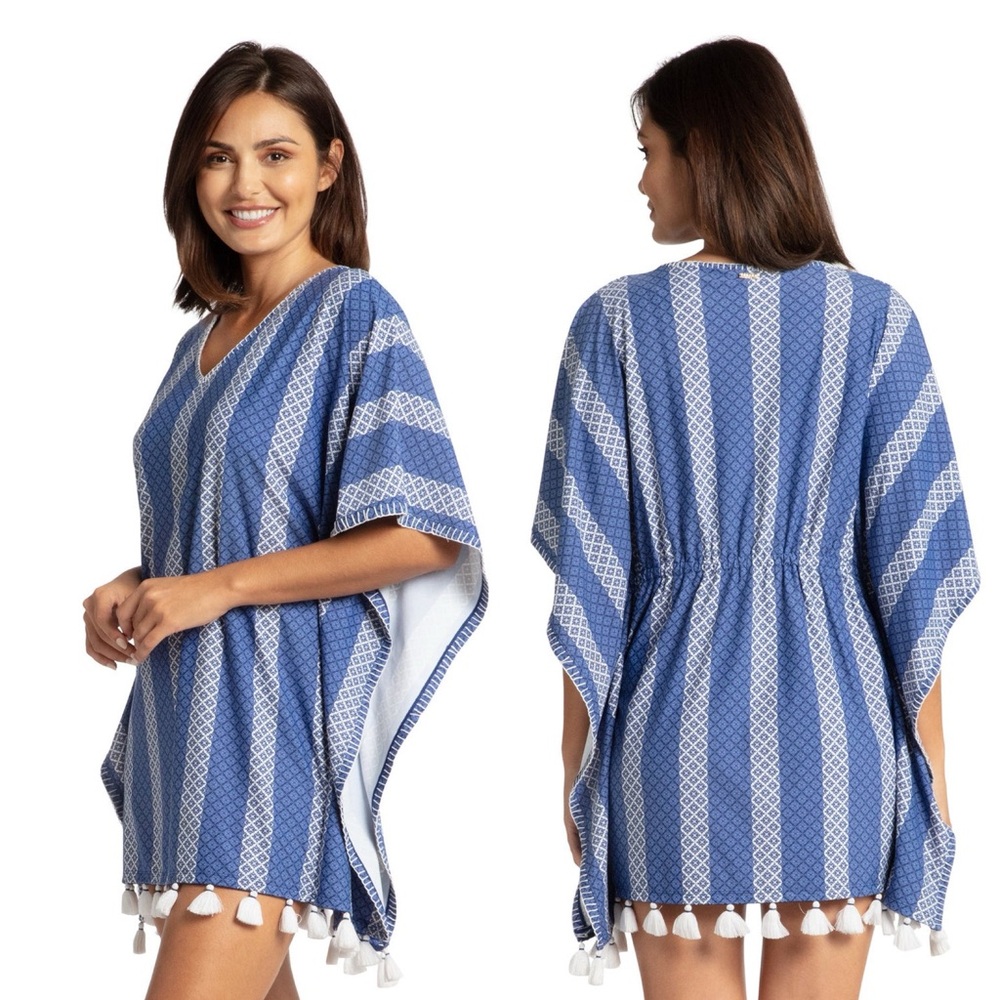 Cabana Life Fisher Island Embroidered Swim Cover Up Women’s S/M
